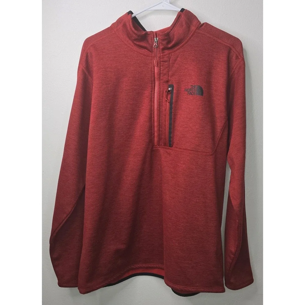 NORTH FACE Canyonlands Heather Red Size XL 1/4 Zip -2375